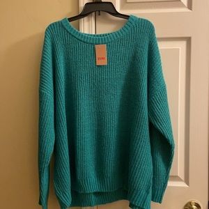 Evri plus size cozy crewneck sweater NWT
